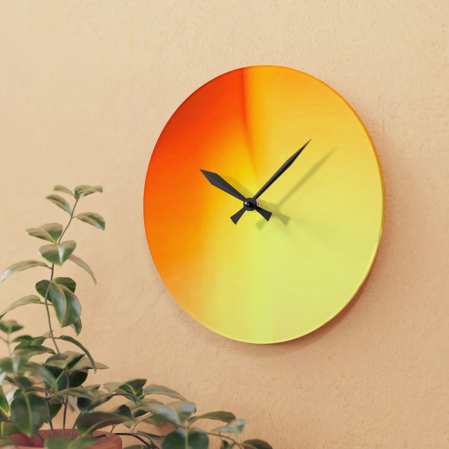 Phoenix Fade Acrylic Wall Clock, Round or Square, 10.75" x 10.75"