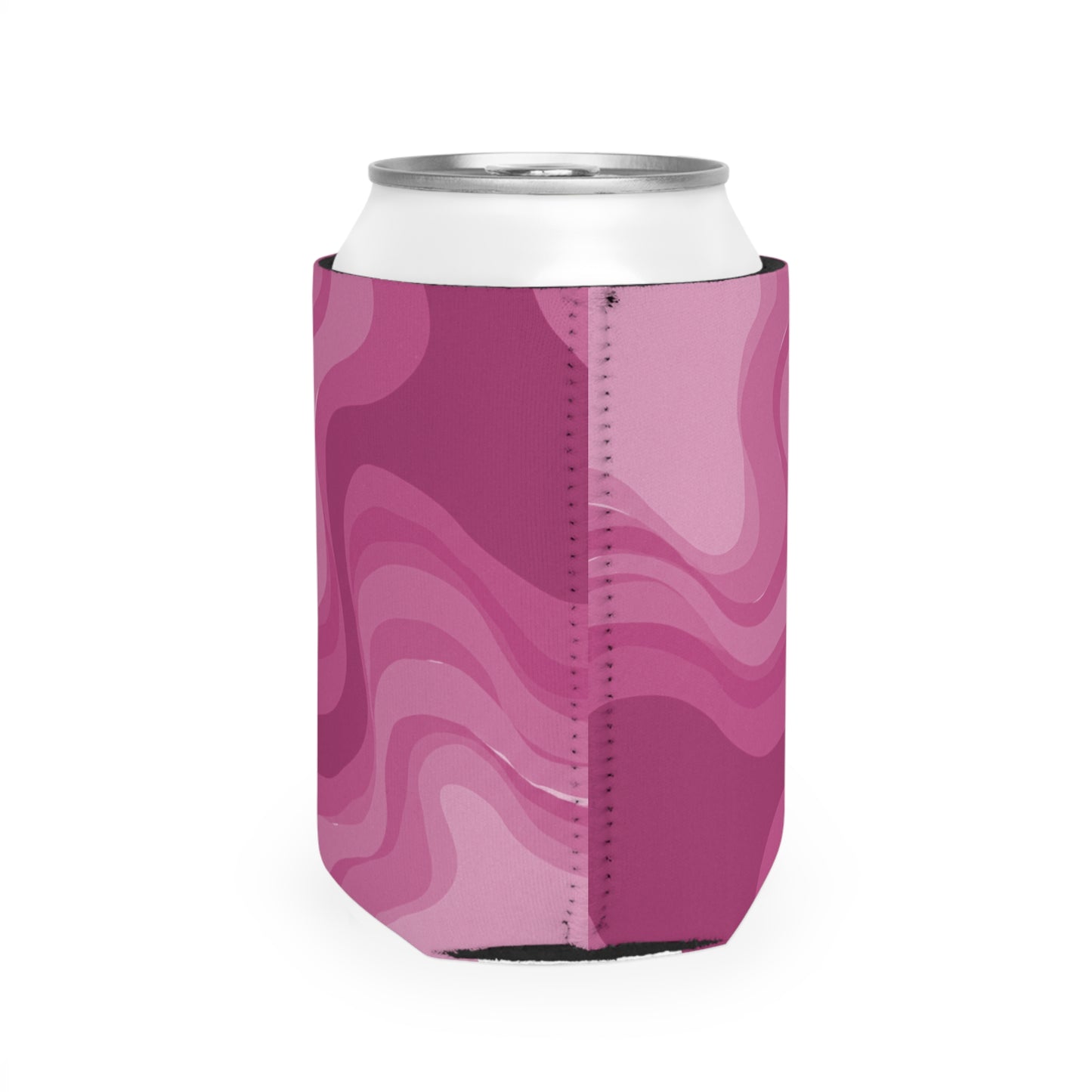 Pinky Mauve Wavey 12 oz Can Cooler Sleeve