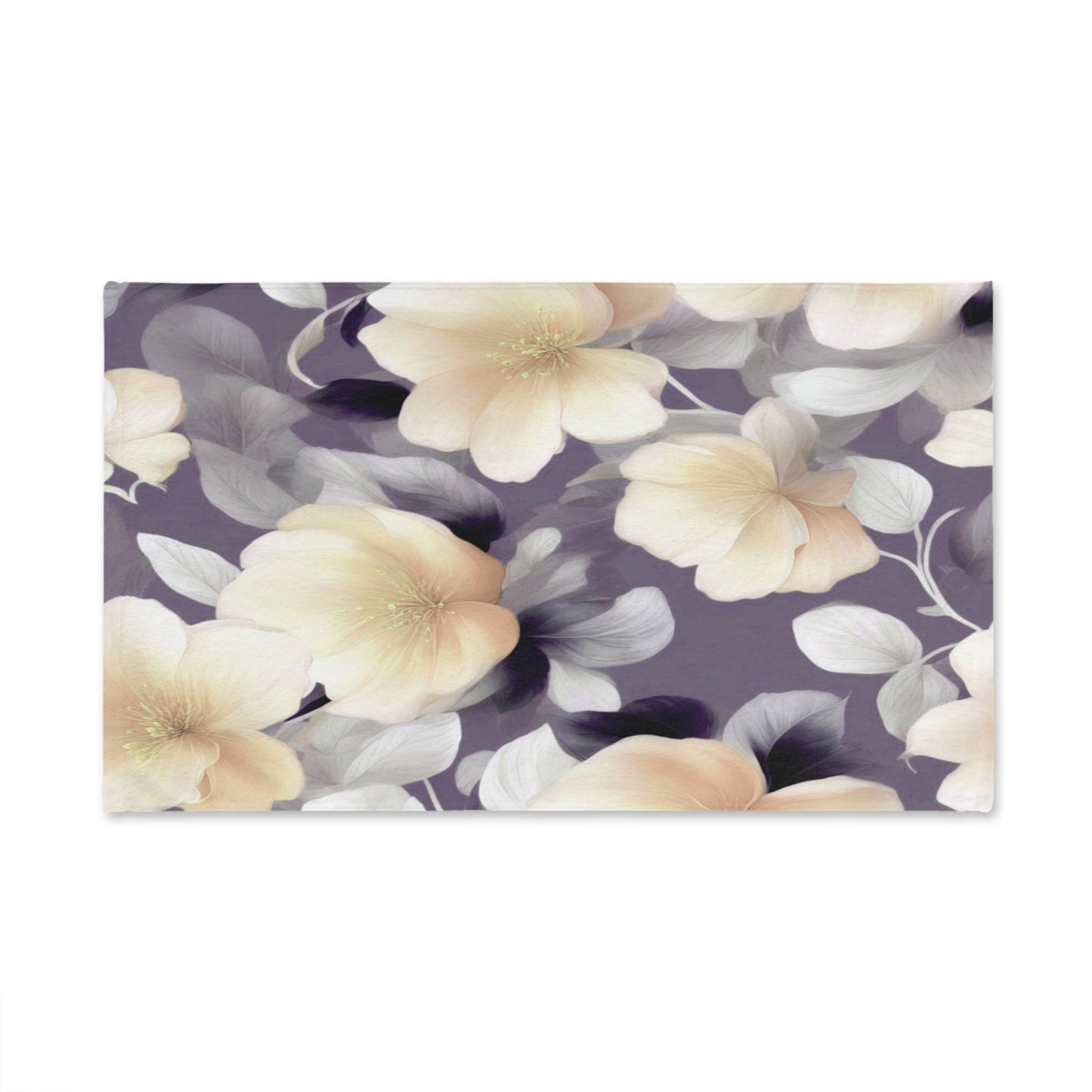 White Blush Floral Bunch Hand Towel, 16" x 28"
