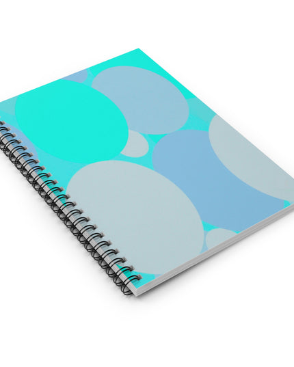 Pastel Tan and Tif Patches Spiral Notebook - Ruled Line, 6" x 8", 118 pages