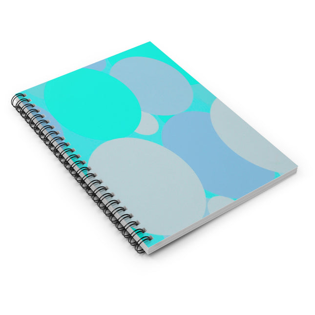 Pastel Tan and Tif Patches Spiral Notebook - Ruled Line, 6" x 8", 118 pages