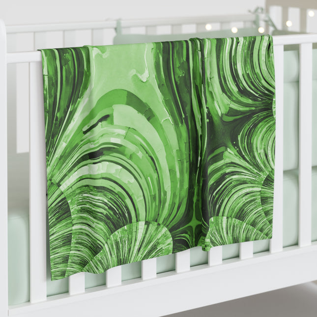 Uzi Spiral Mint Pastel Baby Swaddle 30″×40″ Blanket