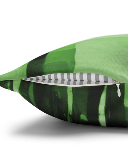 Striped Mint Pastel Spun Polyester Square Pillowcase, 14" x 14"
