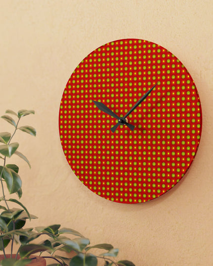 Late Evening Star-crossed Bodies Acrylic Wall Clock, Round or Square, 10.75" x 10.75"