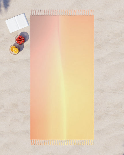 Hot Peach Fade 38" × 81" Boho Beach Cloth