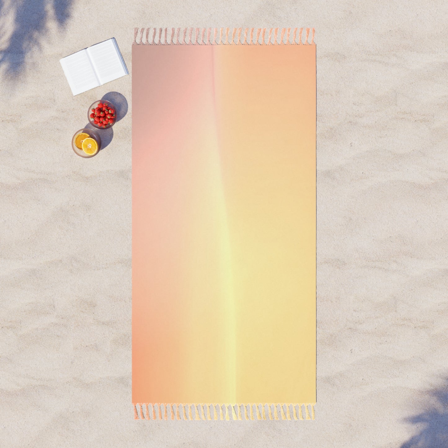 Hot Peach Fade 38" × 81" Boho Beach Cloth