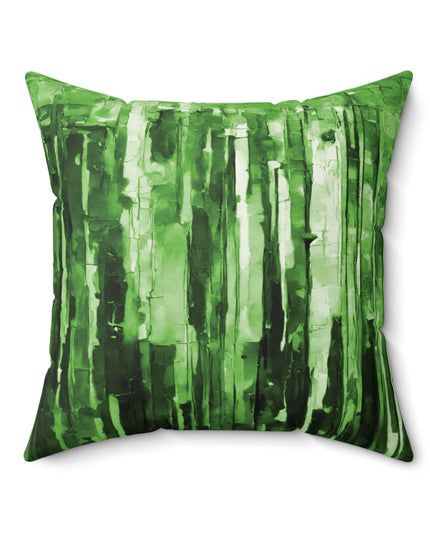 Striped Mint Pastel 20" x 20" Faux Suede Square Pillow