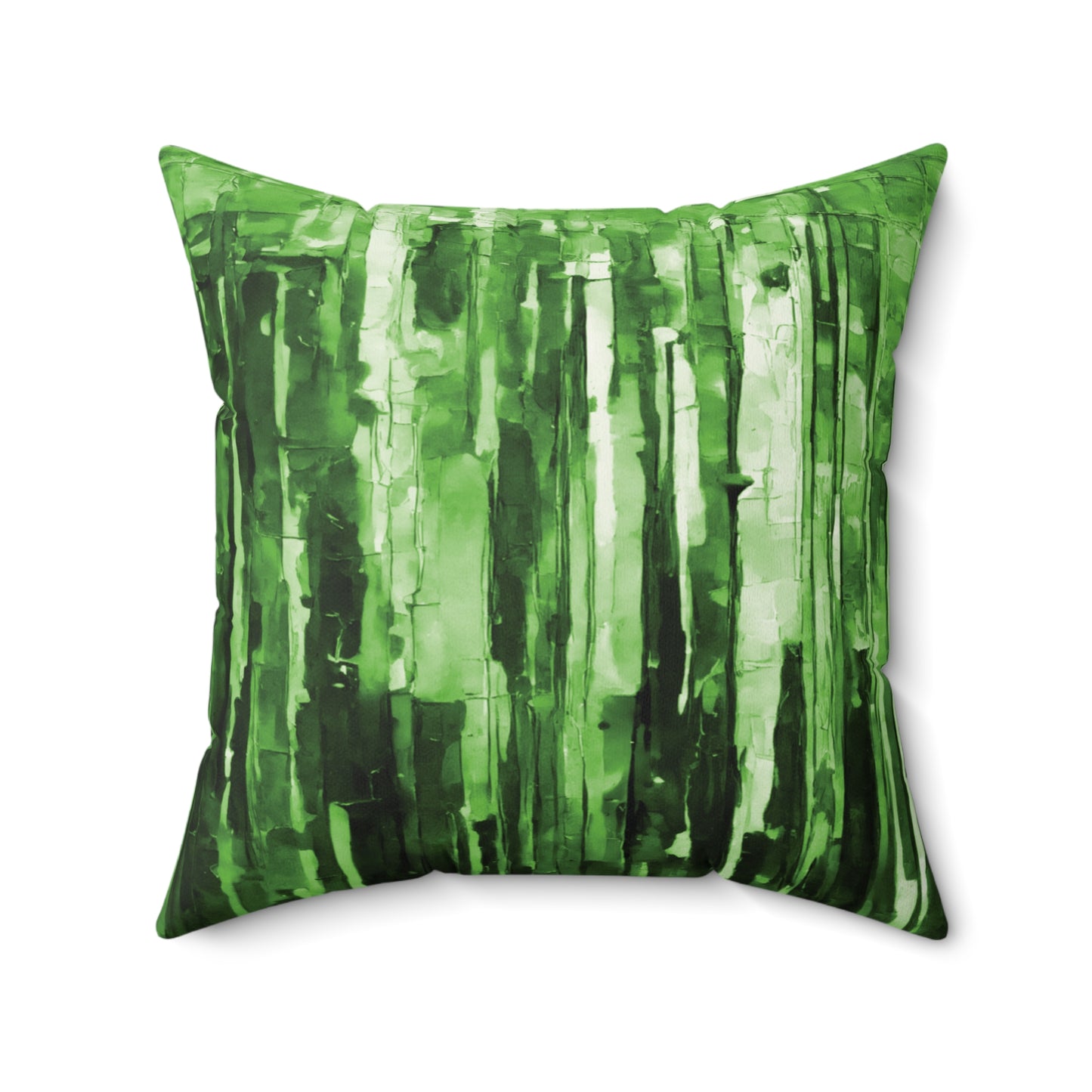 Striped Mint Pastel 20" x 20" Faux Suede Square Pillow