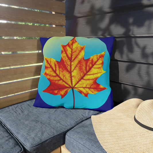 Alpha Maple Leaf 18" x 18" Outdoor Pillow