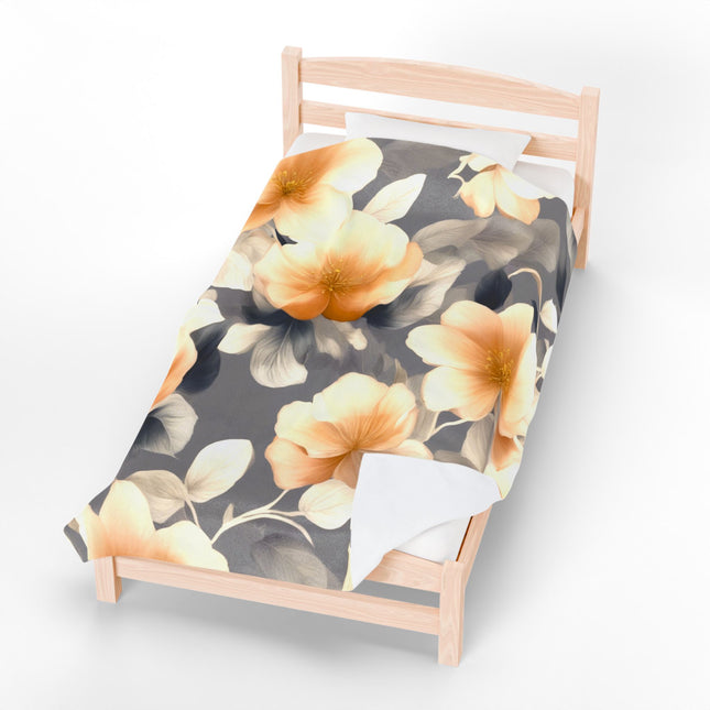 Soft Blossom Floral Bunch Velveteen Plush Blanket, 60" x 80"