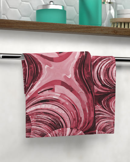 Uzi Spiral Ruby Face Towel, 13" x 13"