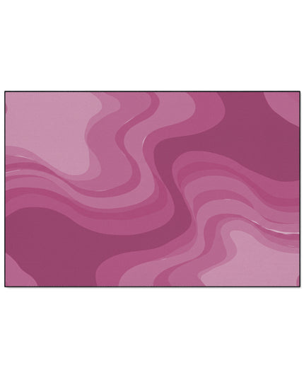Pinky Mauve Wavey 48" x 72" Heavy Duty Floor Mat