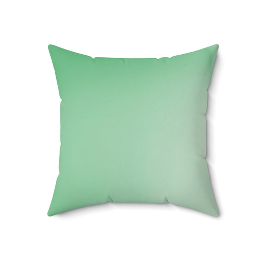 Mint Fade 18" x 18" Faux Suede Square Pillow