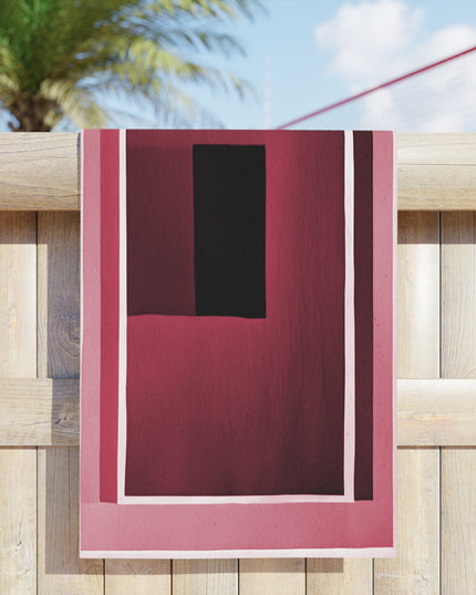 Red Shadow Beach Towel, 24" x 44"
