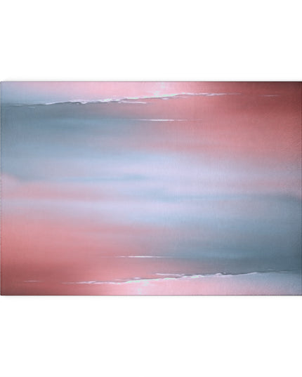 Gray Sea Pink Fog 8" x 11" Glass Cutting Board