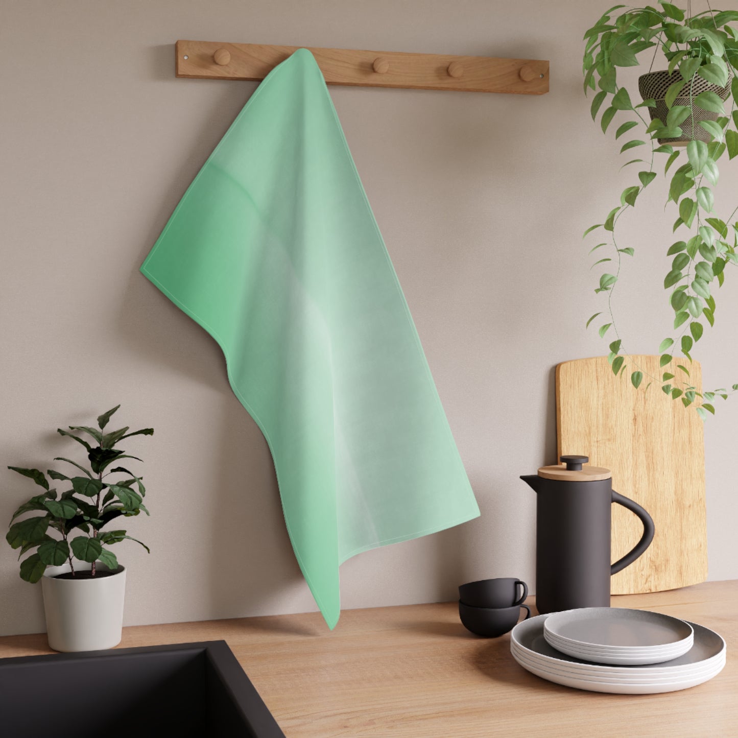 Mint Fade Tea Towels (cotton, poly), 18" x "30