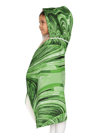 Uzi Spiral Mint Pastel Youth Hooded Towel, 24" x 48"