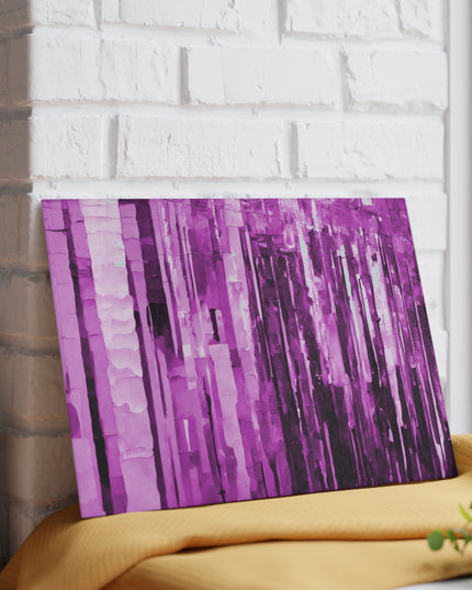 Striped Powder Lavender 8" x 11" Glass Cutting Board