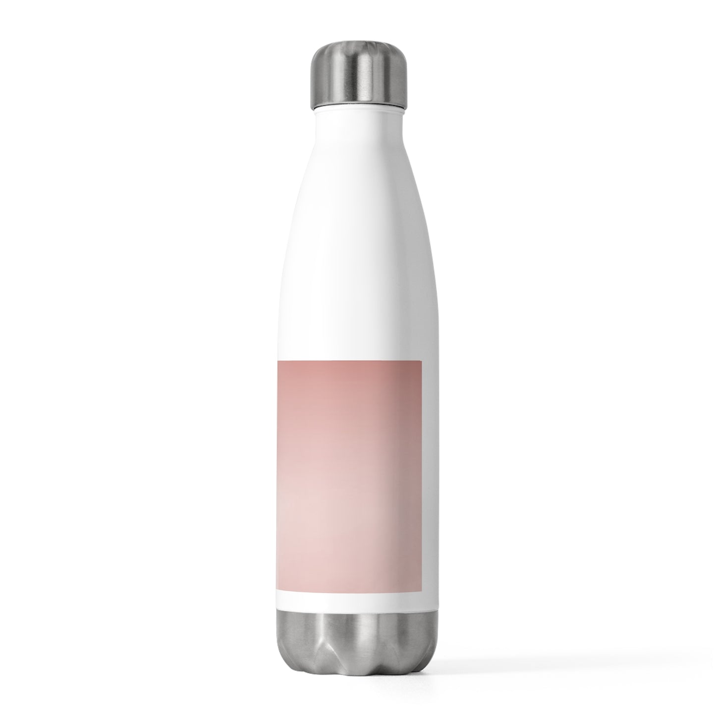 Rose Red Fade 20oz Insulated White Water Bottle
