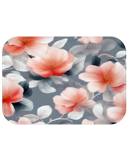 Red Blossom Floral Bunch 24" x 17" Bath Mat
