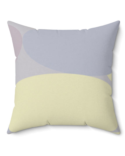 Pastel Soft Blue and Soft White Patches 20" x 20" Faux Suede Square Pillow
