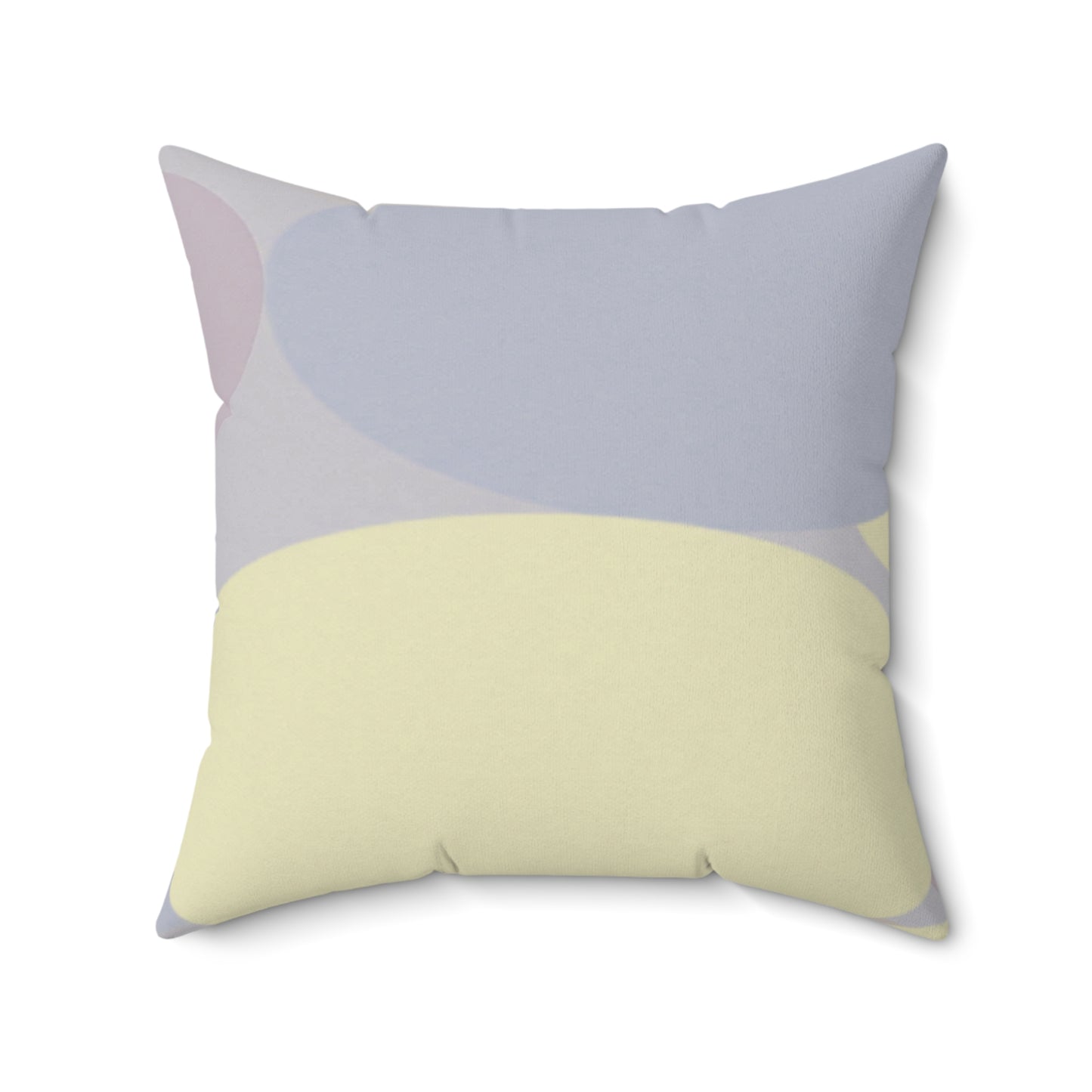 Pastel Soft Blue and Soft White Patches 20" x 20" Faux Suede Square Pillow