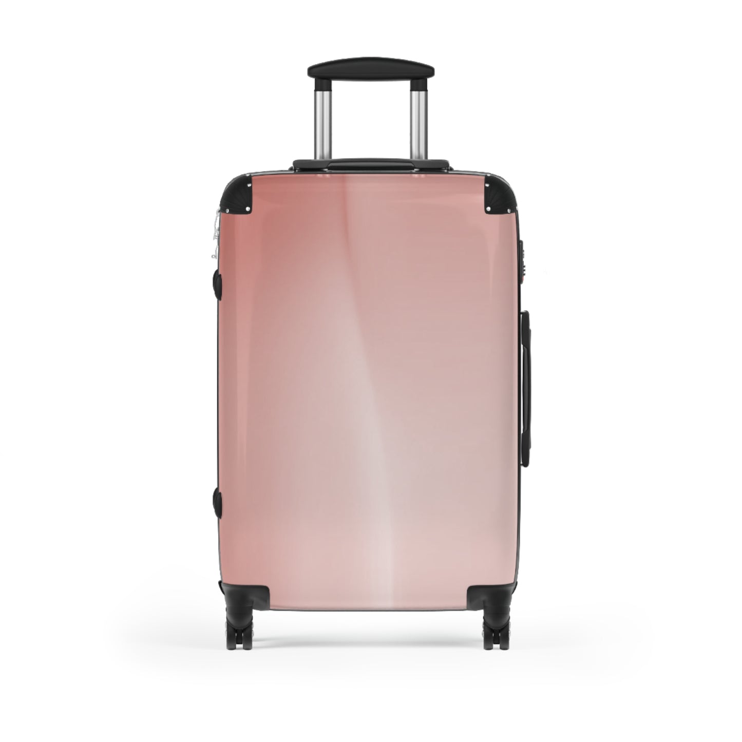 Rose Red Fade Medium Suitcase with built in lock, 4 double-wheels, telescopic handle, and ABS back hard-shell