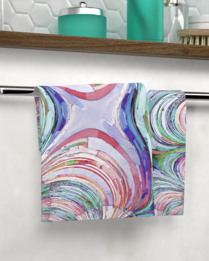 Uzi Spiral Pastels Face Towel, 13" x 13"