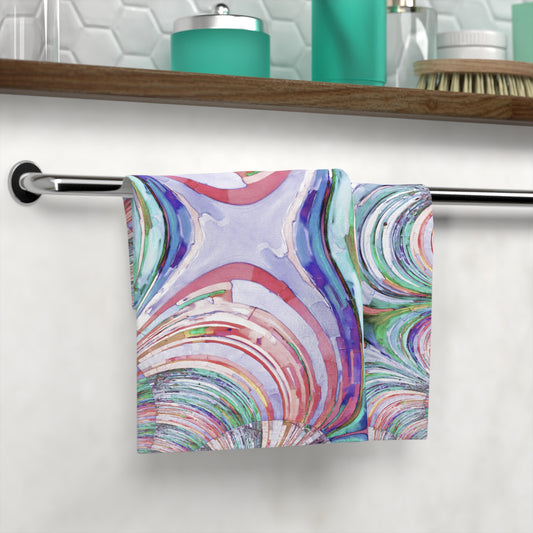 Uzi Spiral Pastels Face Towel, 13" x 13"