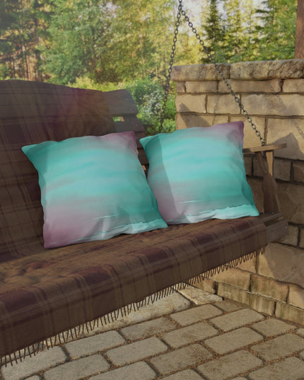 Green Sea Lavender Fog 18" x 18" Outdoor Pillow