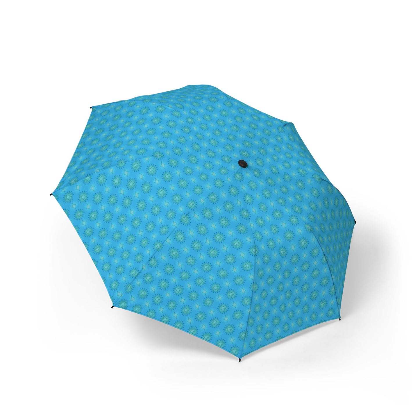 Light Blue Star-crossed Bodies Foldable Umbrella - Compact & Chic