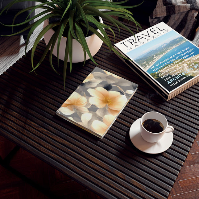 Soft Blossom Floral Bunch Hard Backed Journal with 128 blank pages, 5.2" x 7.4"