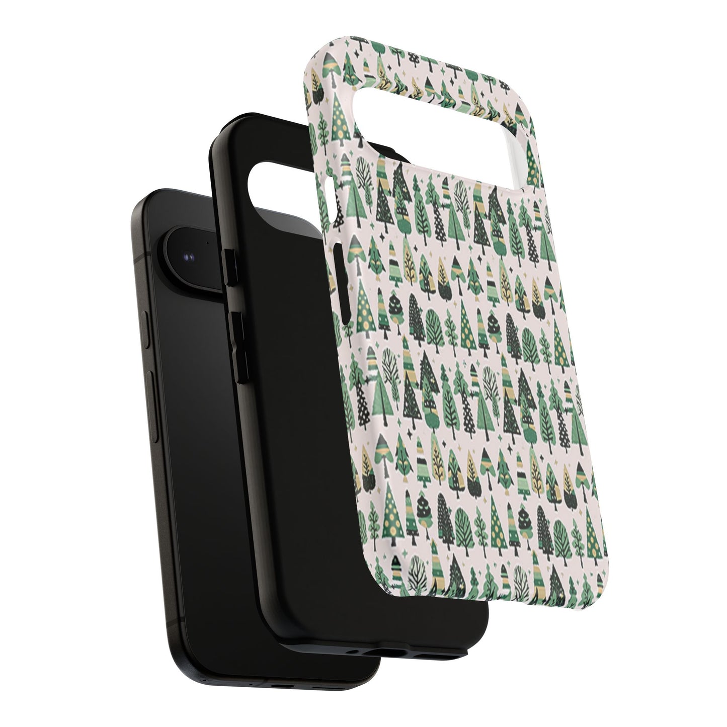 Mini Vintage Green Trees Google Pixel 9 Tough Cases