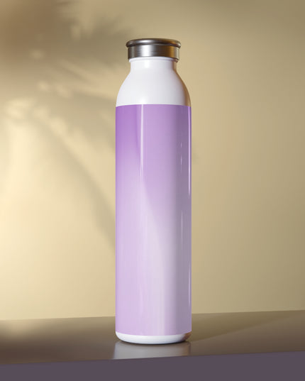 Soft Lavender Fade Slim Water Bottle, 20 oz White