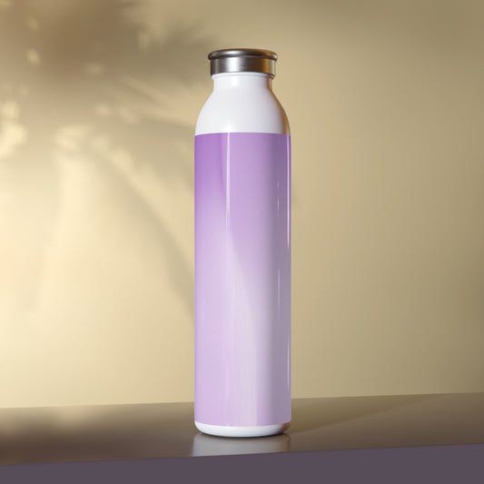 Soft Lavender Fade Slim Water Bottle, 20 oz White