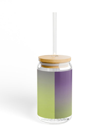 Purple Golden Fade Sipper Glass, 16oz