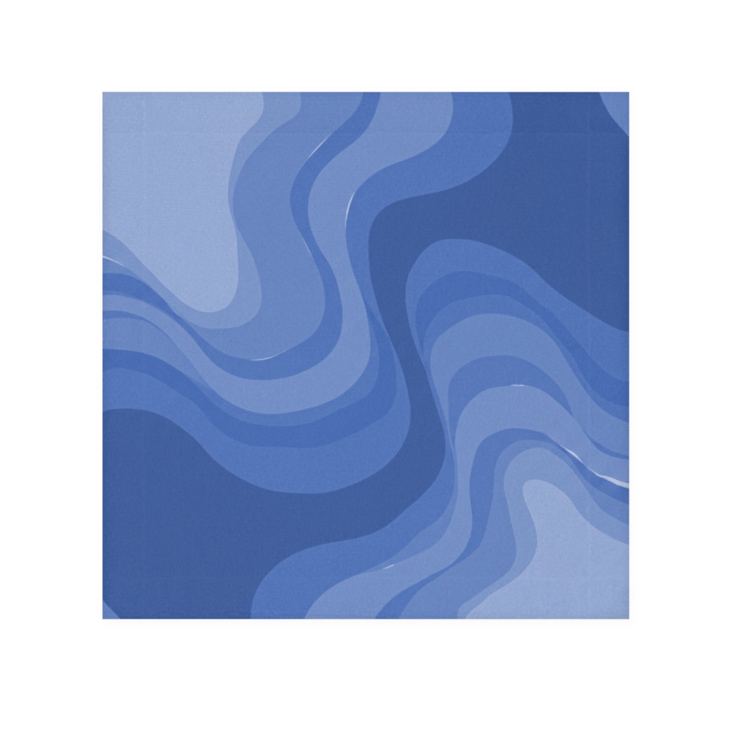 Deep Blue Wavey 13" x 13" Face Towel