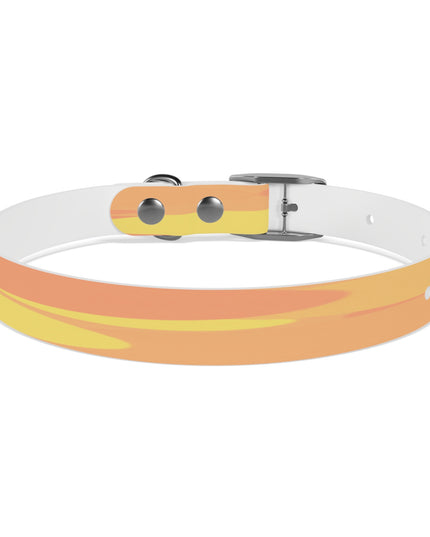Pastel Bright Oranges Patches Small Dog Collar