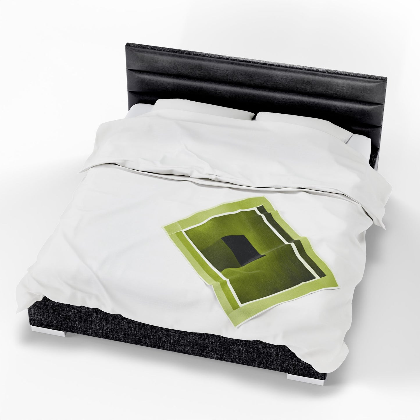 Lemongrass Shadow Velveteen Plush Blanket, 30" x 40"