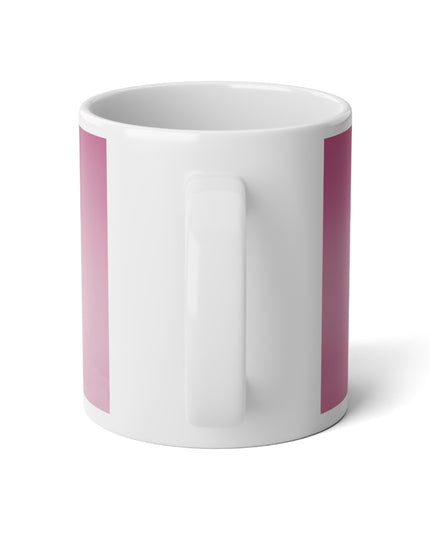 Pink Blush Fade 20 oz White Glossy Jumbo Mug