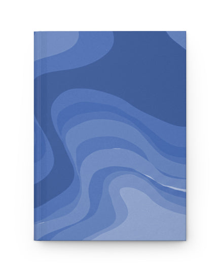 Deep Blue Wavey 5.75" x 8" Hardcover Journal Matte with 150 lined pages