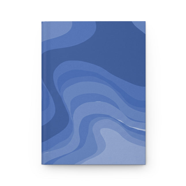 Deep Blue Wavey 5.75" x 8" Hardcover Journal Matte with 150 lined pages
