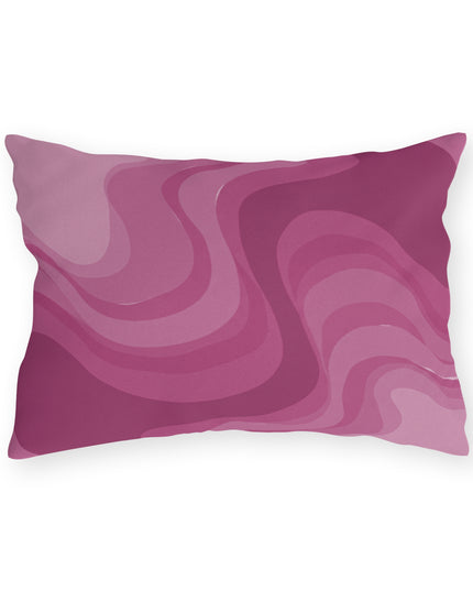 Pinky Mauve Wavey 20" x 14" Outdoor Pillow