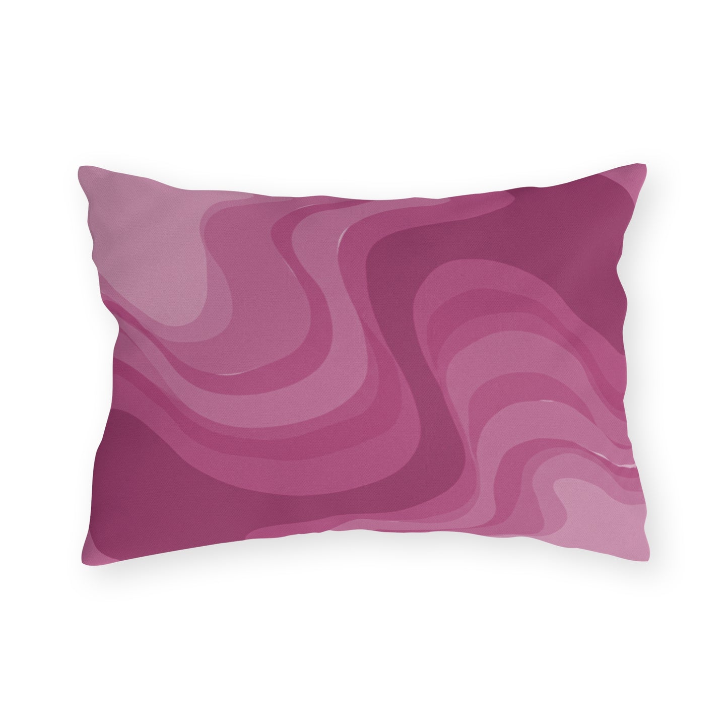 Pinky Mauve Wavey 20" x 14" Outdoor Pillow