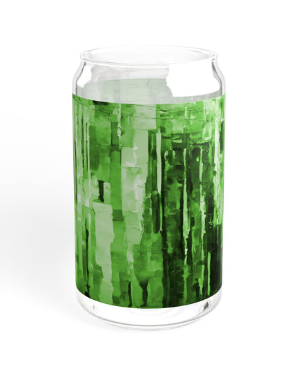 Striped Mint Pastels Sipper Glass, 16oz
