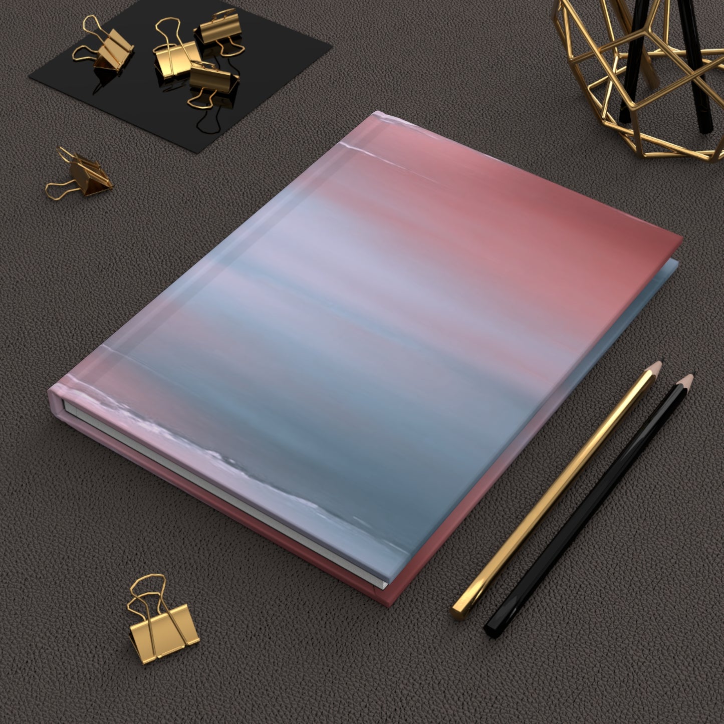 Gray Sea Pink Fog 5.75" x 8" Hardcover Journal Matte with 150 lined pages