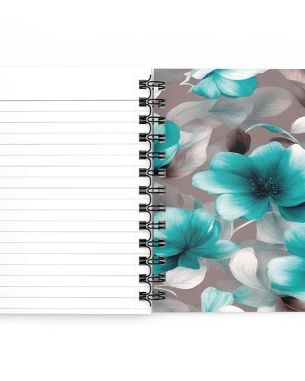 Tif Green Gray Floral Bunch Bound Journal, 5" x 7" 150 pages