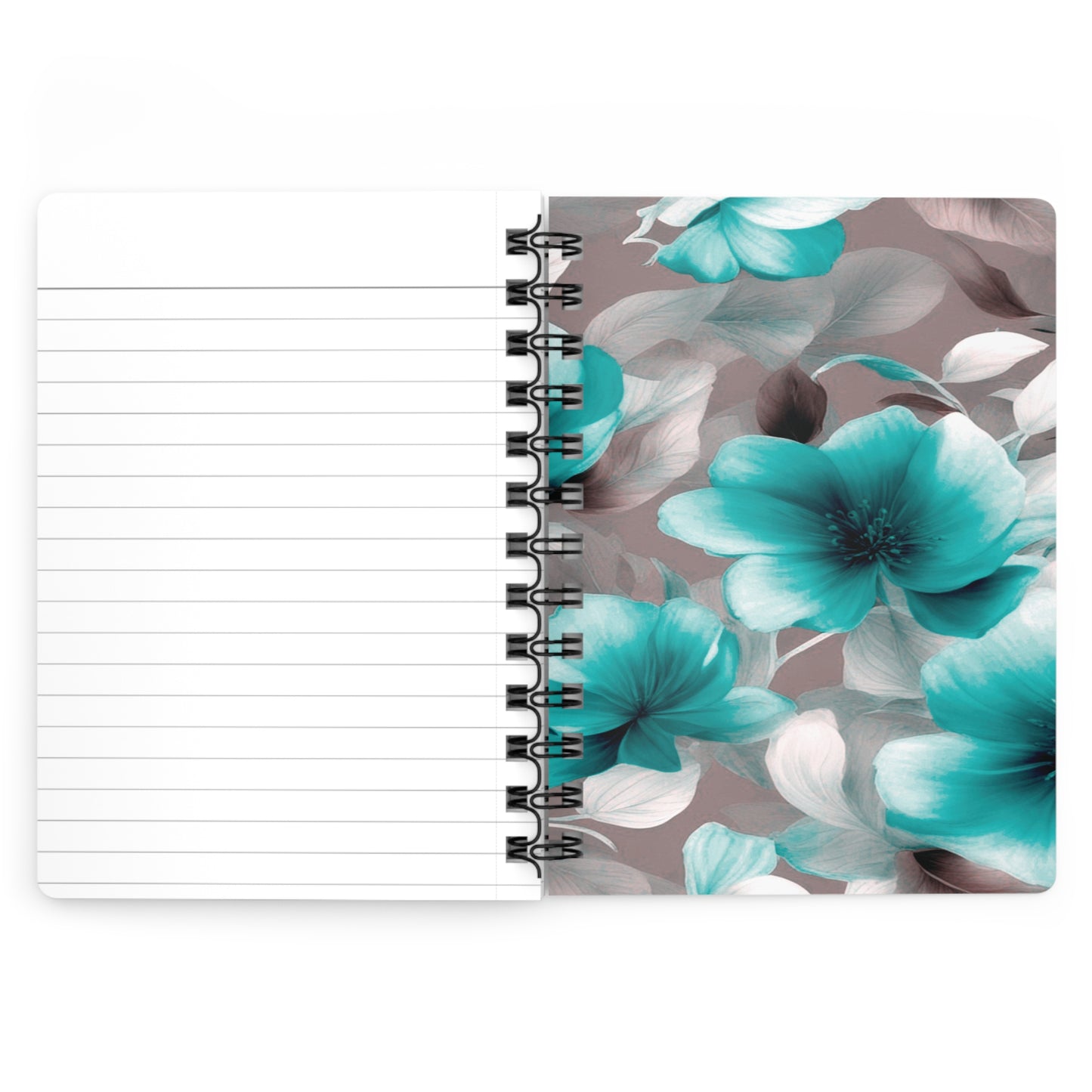 Tif Green Gray Floral Bunch Bound Journal, 5" x 7" 150 pages