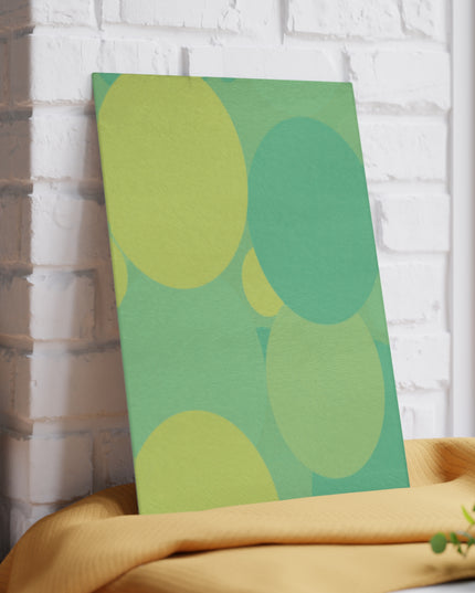 Pastel Green Patches 8" x 11" Glass Cutting Board
