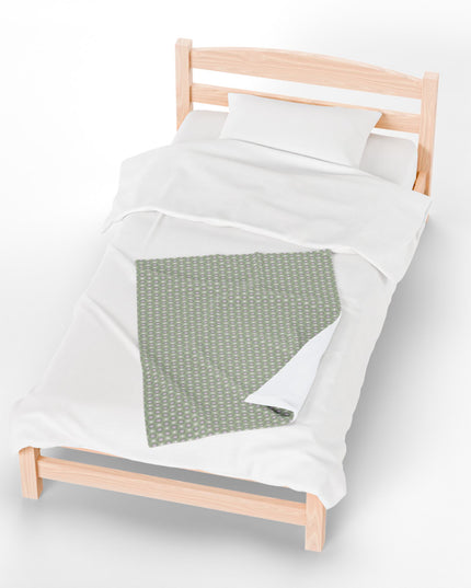 Olive Star-crossed Bodies Velveteen Plush Blanket, 30" x 40"